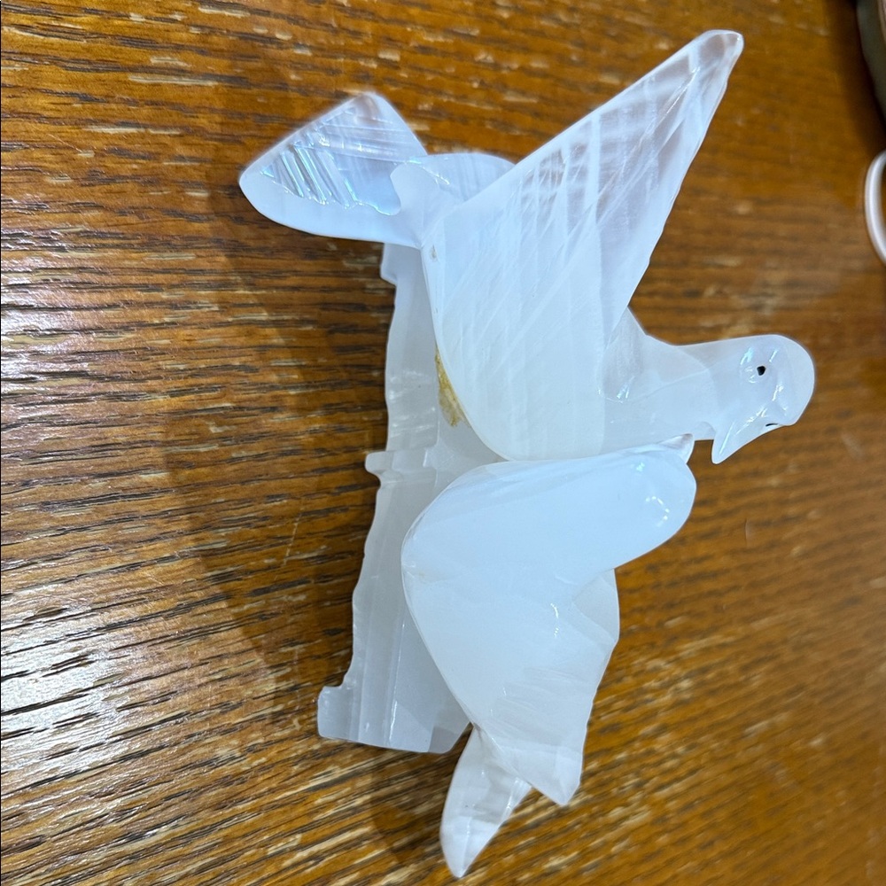 Elegant White Glass Bird Figurine